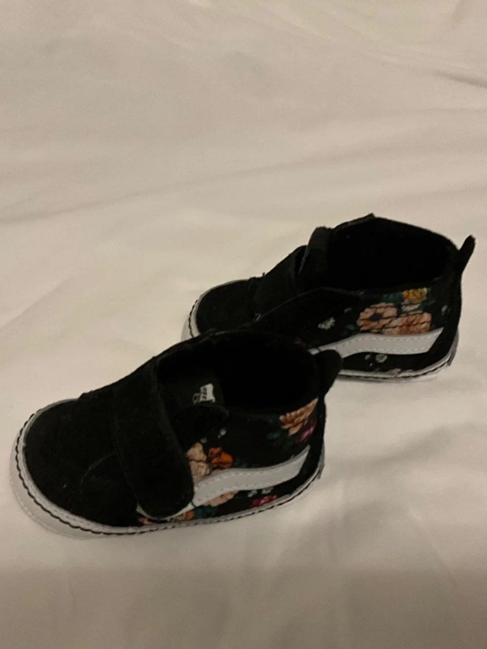 Vans Infant Sk8-Hi Crib butterfly floral black soft-bottom shoes Sz 3